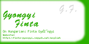 gyongyi finta business card